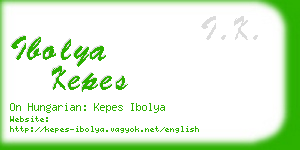 ibolya kepes business card